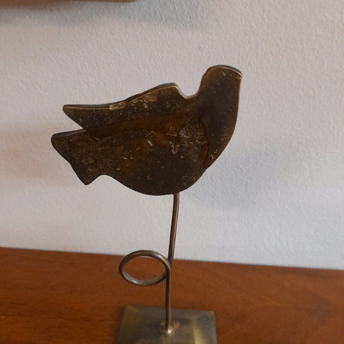 Decorative brass birds like new, height 17cm