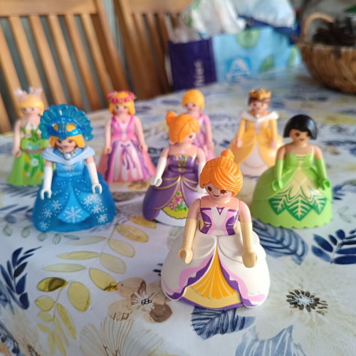 Playmobil lot with princesses and female figures, parts set