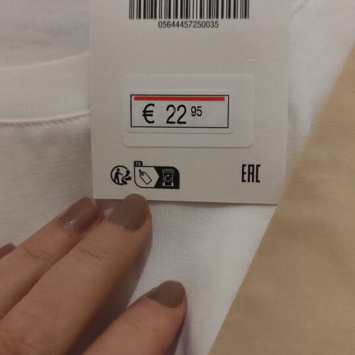 Zara T-shirt with sewn beige integrated vest medium new