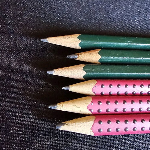 Faber Castell pencils used, set of 6 pieces
