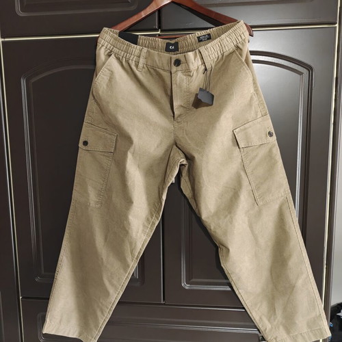 C&A Pants new, thin corduroy, beige and brown, size L XL