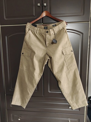 C&A Pants new, thin corduroy, beige and brown, size L XL