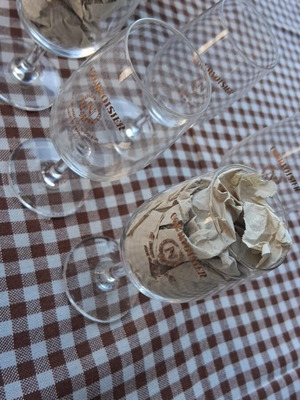 Courvoisier cognac glass set of 6 new