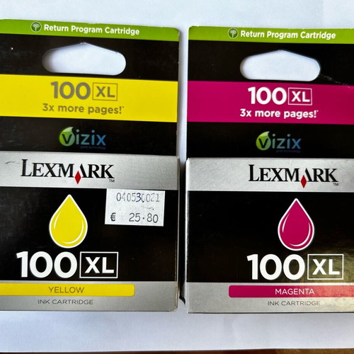 Lexmark Ink Cartridges Yellow and Magenta new