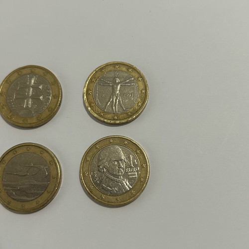 Collectible 1 Euro Coins used, pack of 6