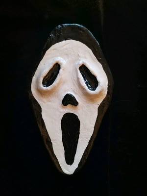 Scream decorative handmade clay piece new