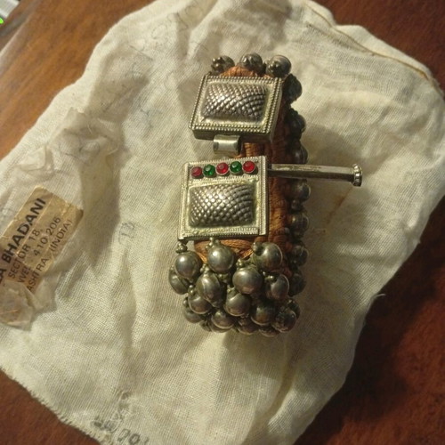 Gajre Antique Silver Bracelet from Rajasthan, used
