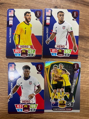 World Cup 2022 USA cards like new, set of 4