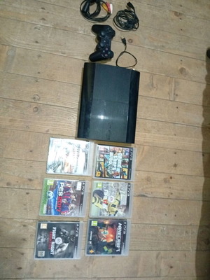 PlayStation 3 Super Slim used with 6 games and account