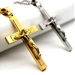  Κολιέ Ιησούς κολιέ σταυρός από τιτάνιο