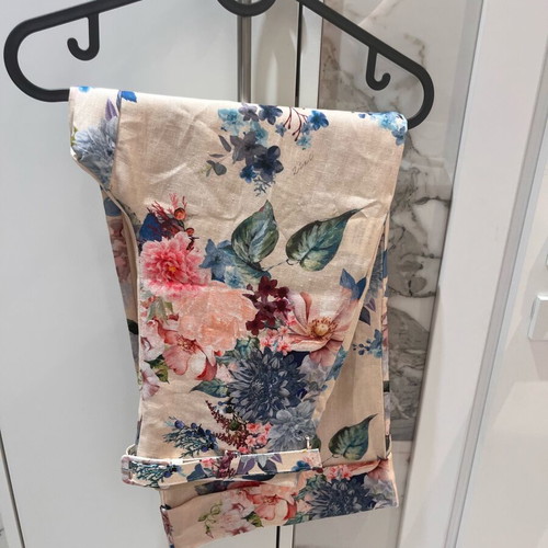 ZINI floral set new, size 38, silk and linen