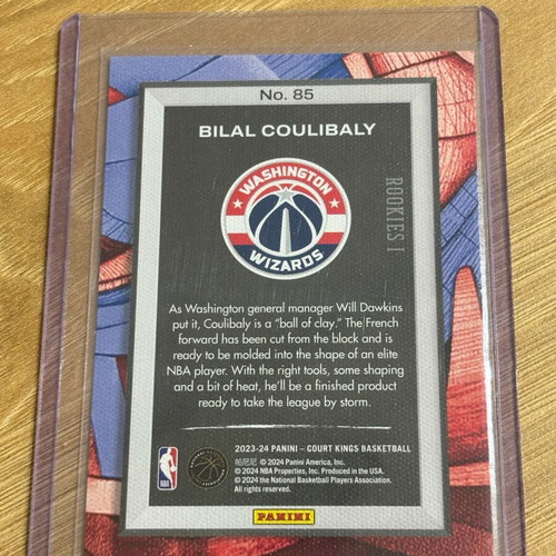 Panini Court Kings Bilal Coulibaly Rookies I RC #85 card like new