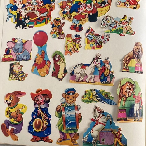 Vintage embossed paper scraps 1970s collection, like new