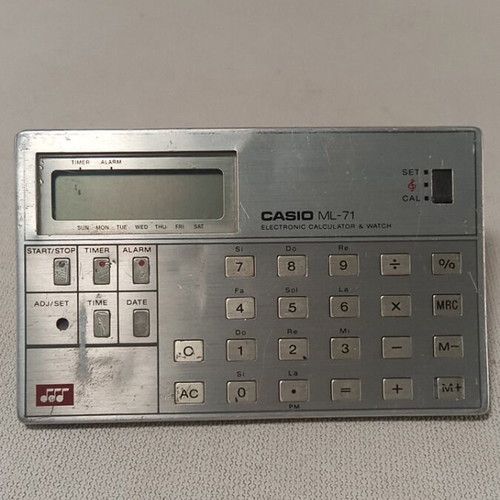 Casio ML-71 vintage αριθμομηχανή 1980, μη λειτουργική