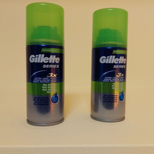 GILLETTE SENSITIVE SHAVING GEL 2 PIECES IN EXCELLENT CONDITION