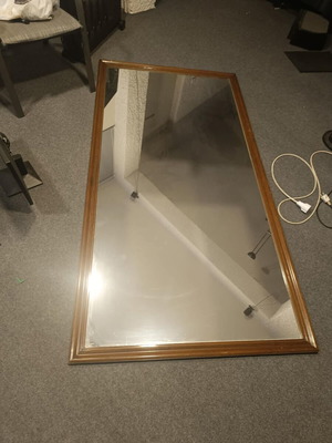 Mirror used with wooden frame