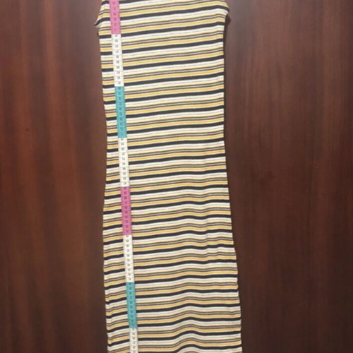 Striped Calliope dress like new, long fitted