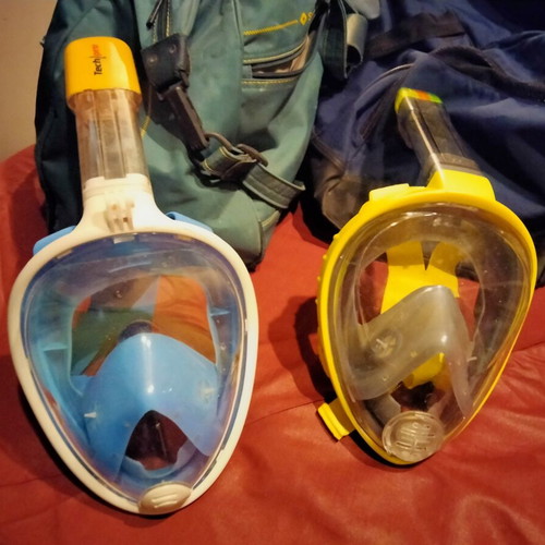 Full Face Snorkeling Masks set of 2 like new