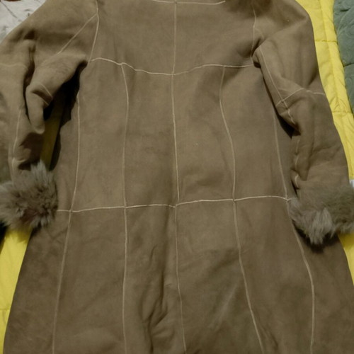 Mouton coat used beige size M
