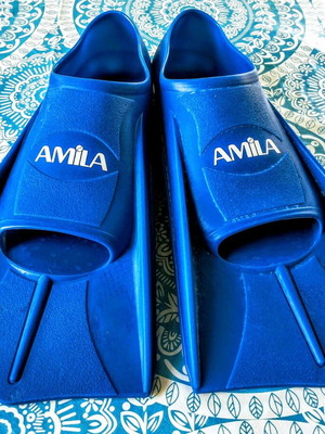 Amila short swimming fins blue size 41-42