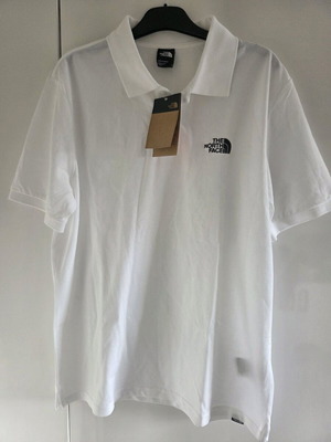 The North Face polo shirt, white, size L, cotton