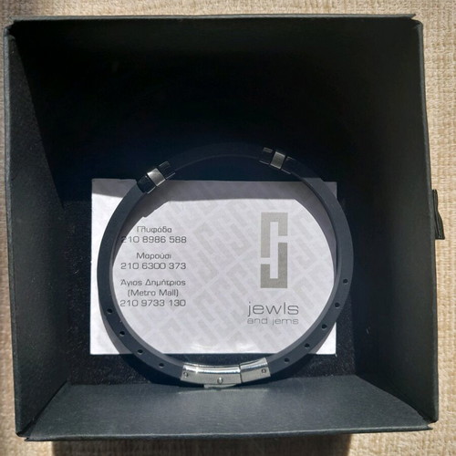 Men's bracelet J4 by Jewels and Gems, silver '925, new, black