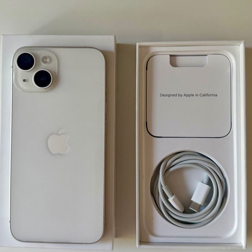 iPhone 14 white 128 GB with accessories