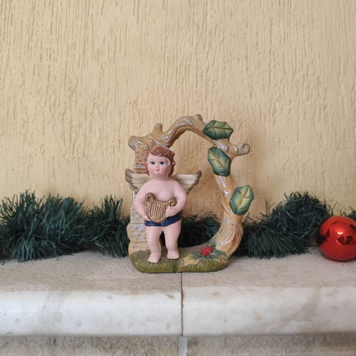 Christmas decoration set used, includes candle basket 17cm