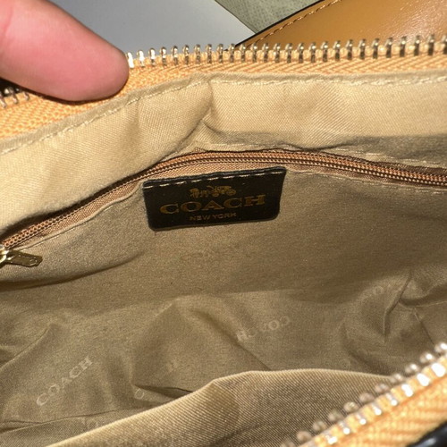Coach Aria Shoulder Bag Khaki Saddle new