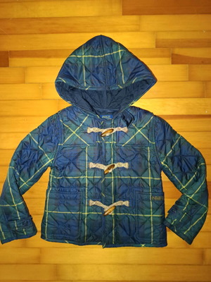 Ralph Lauren quilted jacket for boy 6 years like new, blue and green