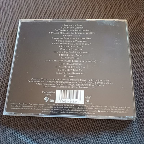 Evita Soundtrack CD Madonna OST σαν καινούργιο, pop