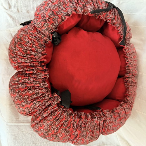 African Batik Red Wonderbag slow cooker used