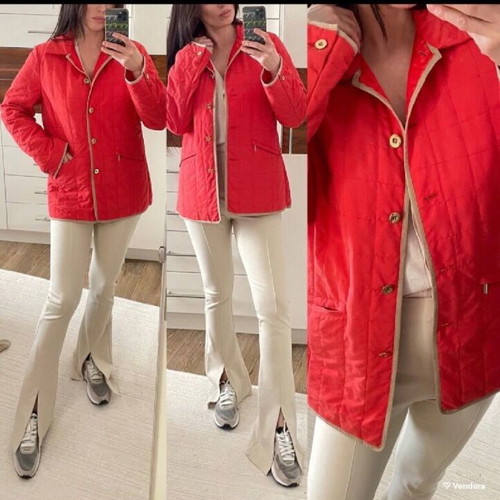 Καπιτονέ σακάκι Massimo Dutti μέγεθος L σαν καινούργιο, μπεζ και κόκκινο
