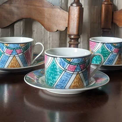 Cups used, set of 6 with saucers