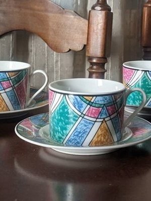 Cups used, set of 6 with saucers
