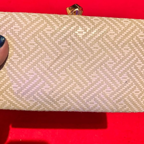 Envelope handbag like new, beige-white