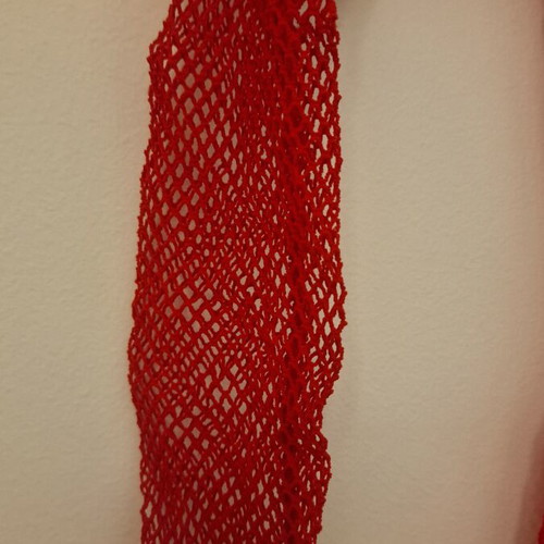 Danoff Red Mesh Blouse like new, One Size