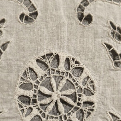 White cutwork vintage curtain handmade like new