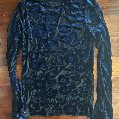Stradivarius blouse with lace blue like new