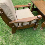 Table with two chairs like new, solid wood