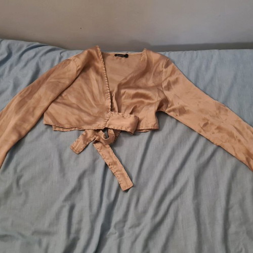 Satin set used, beige, size M