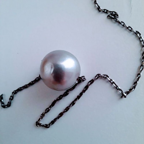 Silver 925 Necklace with Freshwater Pearl Like New