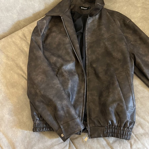 Men's leather jacket new, brown, size M