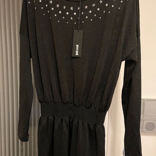 Just Cavalli Black Shiny Elastic Evening Dress Size 36-42