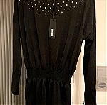  JUST CAVALLI  μαυρο γυαλιστερό βραδυνο φόρεμα ελαστικό   μέγεθος : 36-42