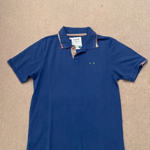 Project E cotton polo shirt XL like new, blue