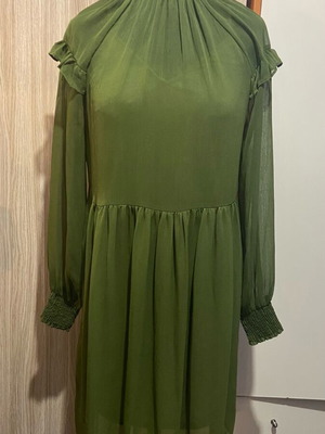 Khaki tunic dress like new, size M 38 10