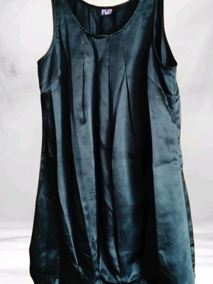 Satin dress black like new, mini/midi, size L