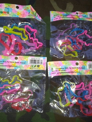 Crazy rubber bands new with animal shapes, pack of 150 bags