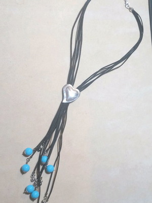 Necklace with silver and turquoise